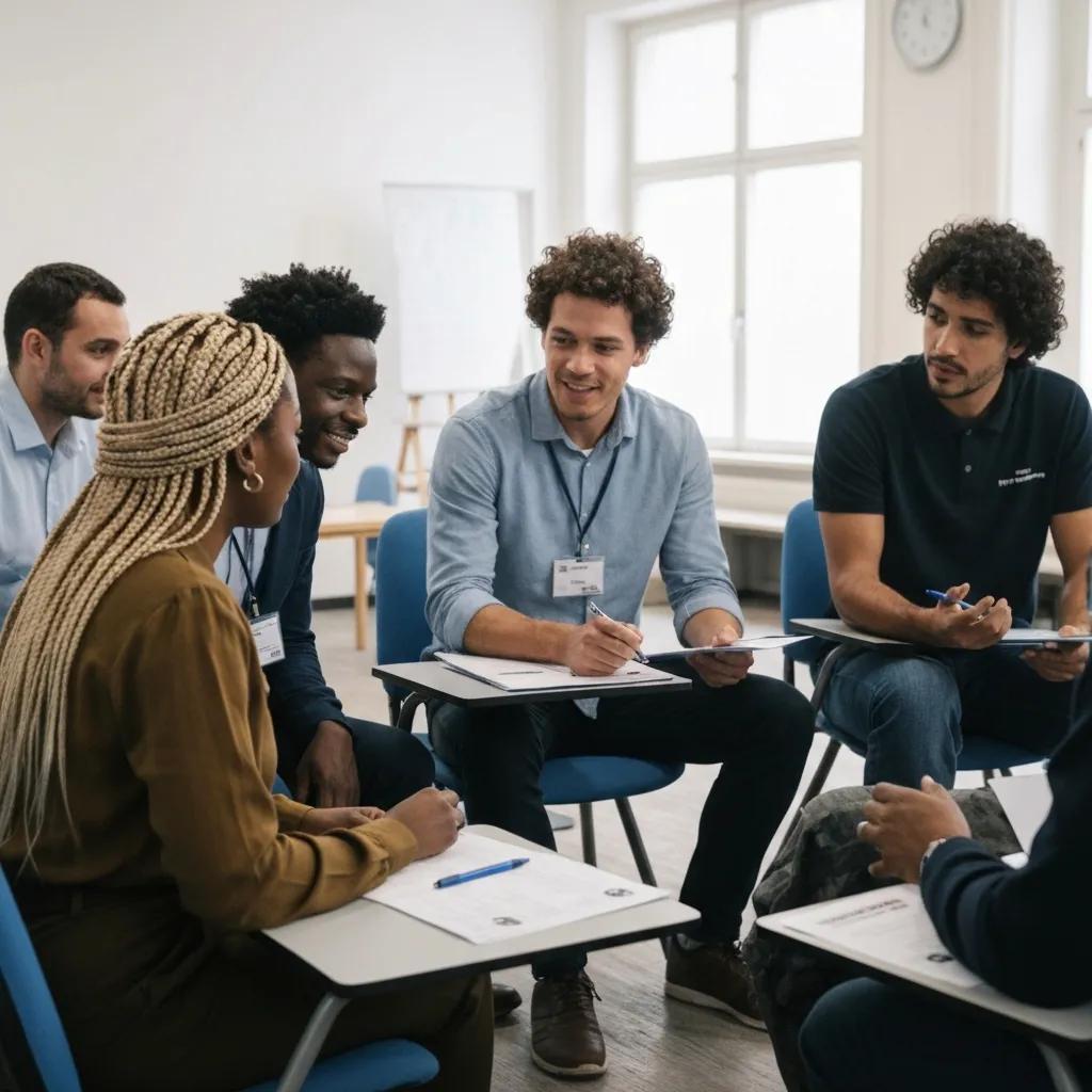 Team in a resilience workshop practicing adaptability